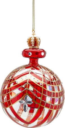 Pallina per albero di Natale in vetro decorata pendaglio decorativo rosso da 13 cm Casa e cucina/Decorazioni per interni/Addobbi e decorazioni per ricorrenze/Decorazioni natalizie/Addobbi e decorazioni/Palle e palline MagiediNatale.it - Altamura, Commerciovirtuoso.it