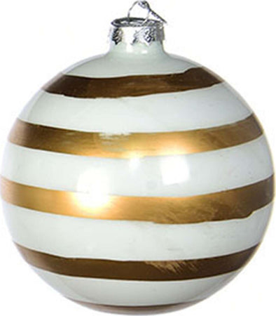 Pallina per albero di Natale in vetro decorate Bianco e Oro da 10 cm, confezione da 6 pezzi Casa e cucina/Decorazioni per interni/Addobbi e decorazioni per ricorrenze/Decorazioni natalizie/Addobbi e decorazioni/Palle e palline MagiediNatale.it - Altamura, Commerciovirtuoso.it