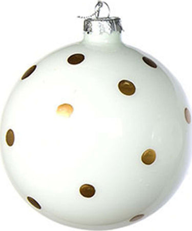 Pallina per albero di Natale in vetro decorate Bianco e Oro da 10 cm, confezione da 6 pezzi Casa e cucina/Decorazioni per interni/Addobbi e decorazioni per ricorrenze/Decorazioni natalizie/Addobbi e decorazioni/Palle e palline MagiediNatale.it - Altamura, Commerciovirtuoso.it