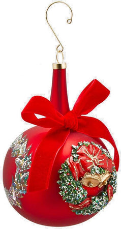 Pallina per albero di natale in vetro Rosso collo lungo pendaglio particolare EDG Casa e cucina/Decorazioni per interni/Addobbi e decorazioni per ricorrenze/Decorazioni natalizie/Addobbi e decorazioni/Palle e palline MagiediNatale.it - Altamura, Commerciovirtuoso.it