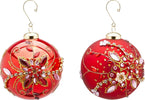 Pallina per albero di natale in vetro Rosso con gemme da Ø 10 cm pendaglio particolare EDG Casa e cucina/Decorazioni per interni/Addobbi e decorazioni per ricorrenze/Decorazioni natalizie/Addobbi e decorazioni/Palle e palline MagiediNatale.it - Altamura, Commerciovirtuoso.it