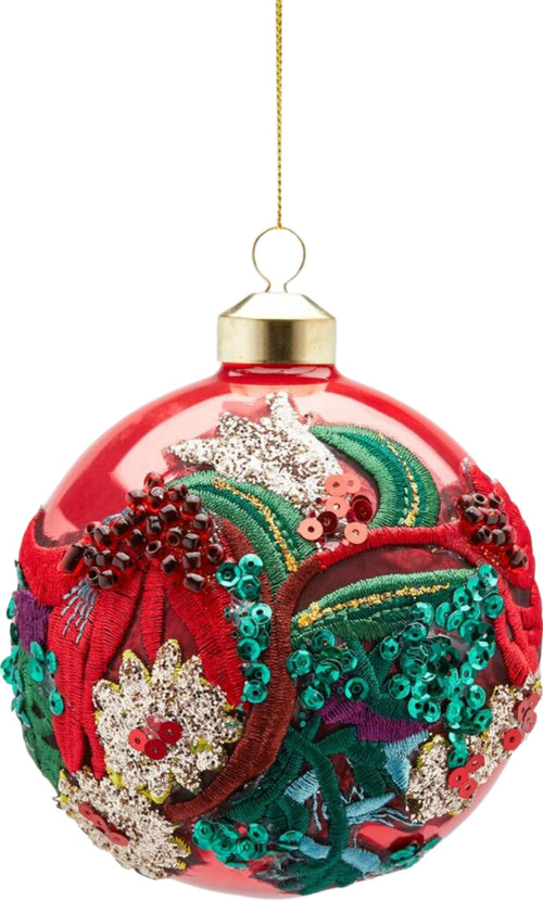 Pallina per albero di Natale multicolor, con decorazione Dandy, in vetro da Ø 10 cm Casa e cucina/Decorazioni per interni/Addobbi e decorazioni per ricorrenze/Decorazioni natalizie/Addobbi e decorazioni/Palle e palline MagiediNatale.it - Altamura, Commerciovirtuoso.it