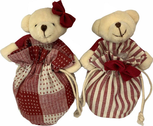 Pallina per albero orsetto con sacchetto h 10 cm pupazzo per decorazione natalizia Casa e cucina/Decorazioni per interni/Addobbi e decorazioni per ricorrenze/Decorazioni natalizie/Addobbi e decorazioni/Palle e palline MagiediNatale.it - Altamura, Commerciovirtuoso.it