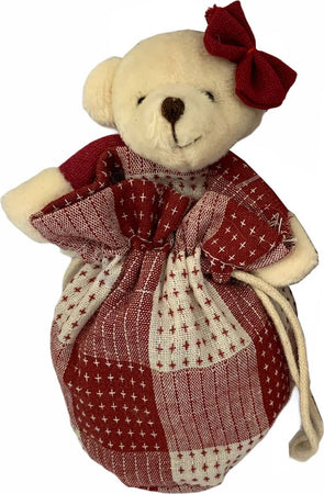 Pallina per albero orsetto con sacchetto h 10 cm pupazzo per decorazione natalizia Casa e cucina/Decorazioni per interni/Addobbi e decorazioni per ricorrenze/Decorazioni natalizie/Addobbi e decorazioni/Palle e palline MagiediNatale.it - Altamura, Commerciovirtuoso.it