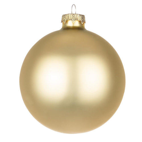 Palline in vetro Oro Opaco tinta unita per albero di Natale moderno