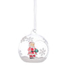 Palline natalizie per albero di natale in vetro trasparente da 9 cm per decorazioni 4 pezzi