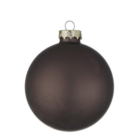 Palline per albero di natale in vetro Marrone Opaco da pendaglio Tinta Unita