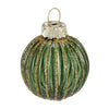 Palline per albero di Natale in vetro decorate colore verde con brillantini
