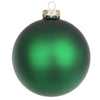 Palline per albero di Natale in vetro decorate color Verde Allegro Opaco