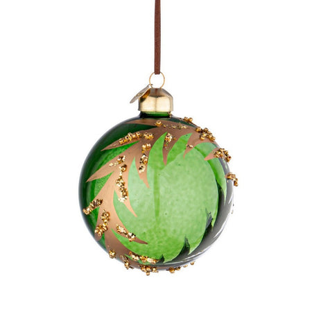 Palline per albero di natale in vetro Verde Trasparente pendaglio Tinta Unita