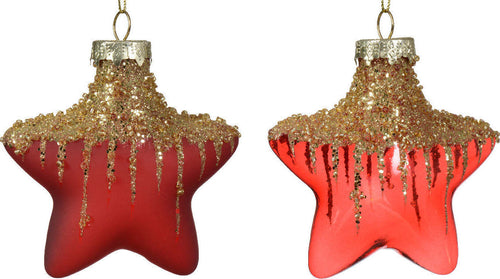 Palline a forma di stella in vetro per albero di natale rosso, confezione da 2 pezzi Casa e cucina/Decorazioni per interni/Addobbi e decorazioni per ricorrenze/Decorazioni natalizie/Addobbi e decorazioni/Palle e palline MagiediNatale.it - Altamura, Commerciovirtuoso.it
