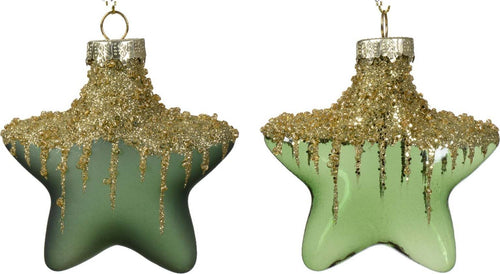 Palline a forma di stella in vetro per albero di natale verde, confezione da 2 pezzi Casa e cucina/Decorazioni per interni/Addobbi e decorazioni per ricorrenze/Decorazioni natalizie/Addobbi e decorazioni/Palle e palline MagiediNatale.it - Altamura, Commerciovirtuoso.it