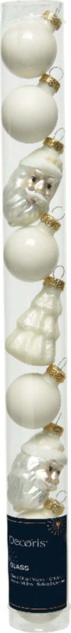 Palline bianche lucide, opache e glitterate con babbo natale e albero di natale da h 6 cm Casa e cucina/Decorazioni per interni/Addobbi e decorazioni per ricorrenze/Decorazioni natalizie/Addobbi e decorazioni/Palle e palline MagiediNatale.it - Altamura, Commerciovirtuoso.it