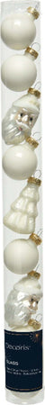 Palline bianche lucide, opache e glitterate con babbo natale e albero di natale da h 6 cm Casa e cucina/Decorazioni per interni/Addobbi e decorazioni per ricorrenze/Decorazioni natalizie/Addobbi e decorazioni/Palle e palline MagiediNatale.it - Altamura, Commerciovirtuoso.it