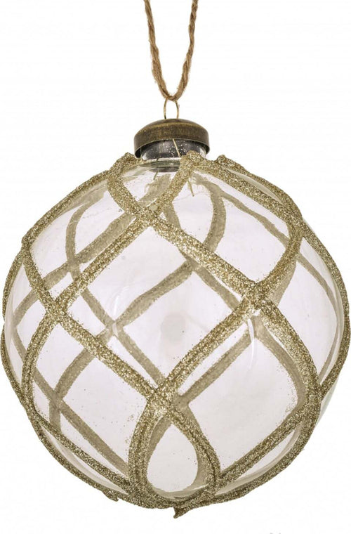 Palline natalizie in vetro Trasparente con decori Oro, Pendaglio Decorato Casa e cucina/Decorazioni per interni/Addobbi e decorazioni per ricorrenze/Decorazioni natalizie/Addobbi e decorazioni/Palle e palline MagiediNatale.it - Altamura, Commerciovirtuoso.it