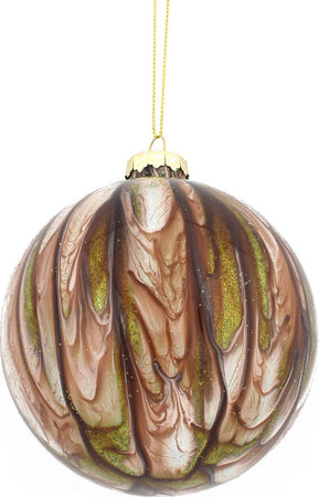 Palline natalizie in Vetro Verde e Marrone marmorizzata, Pendaglio decorato Casa e cucina/Decorazioni per interni/Addobbi e decorazioni per ricorrenze/Decorazioni natalizie/Addobbi e decorazioni/Palle e palline MagiediNatale.it - Altamura, Commerciovirtuoso.it