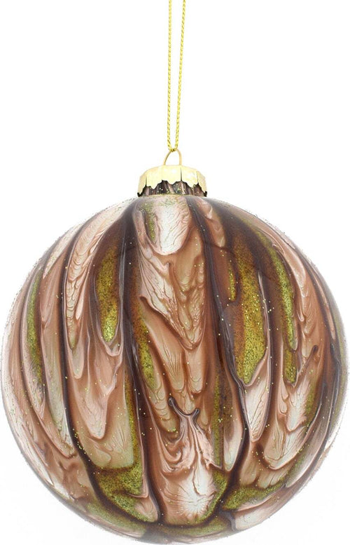 Palline natalizie in Vetro Verde e Marrone marmorizzata, Pendaglio decorato Casa e cucina/Decorazioni per interni/Addobbi e decorazioni per ricorrenze/Decorazioni natalizie/Addobbi e decorazioni/Palle e palline MagiediNatale.it - Altamura, Commerciovirtuoso.it
