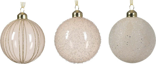 Palline panna decorazione per albero di natale da 8 cm, confezione da 3 pezzi Casa e cucina/Decorazioni per interni/Addobbi e decorazioni per ricorrenze/Decorazioni natalizie/Addobbi e decorazioni/Palle e palline MagiediNatale.it - Altamura, Commerciovirtuoso.it