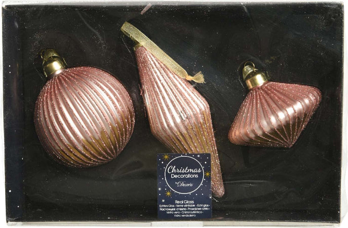 Palline Pendagli per albero di Natale in vetro decorate da 13,5 cm, confezione da 3 pezzi Casa e cucina/Decorazioni per interni/Addobbi e decorazioni per ricorrenze/Decorazioni natalizie/Addobbi e decorazioni/Palle e palline MagiediNatale.it - Altamura, Commerciovirtuoso.it