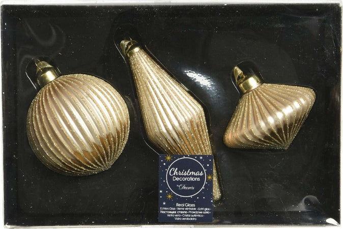 Palline Pendagli per albero di Natale in vetro decorate da 13,5 cm, confezione da 3 pezzi Casa e cucina/Decorazioni per interni/Addobbi e decorazioni per ricorrenze/Decorazioni natalizie/Addobbi e decorazioni/Palle e palline MagiediNatale.it - Altamura, Commerciovirtuoso.it