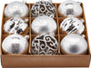 Palline per albero di Natale, colore Argento, con decorazioni miste, in PVC Casa e cucina/Decorazioni per interni/Addobbi e decorazioni per ricorrenze/Decorazioni natalizie/Addobbi e decorazioni/Palle e palline MagiediNatale.it - Altamura, Commerciovirtuoso.it