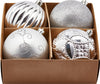 Palline per albero di Natale, colore Argento, con decorazioni miste, in PVC Casa e cucina/Decorazioni per interni/Addobbi e decorazioni per ricorrenze/Decorazioni natalizie/Addobbi e decorazioni/Palle e palline MagiediNatale.it - Altamura, Commerciovirtuoso.it