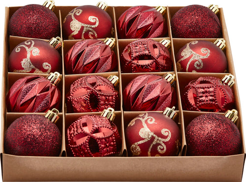 Palline per albero di Natale, colore Granato, decorazioni miste, in PVC Casa e cucina/Decorazioni per interni/Addobbi e decorazioni per ricorrenze/Decorazioni natalizie/Addobbi e decorazioni/Palle e palline MagiediNatale.it - Altamura, Commerciovirtuoso.it