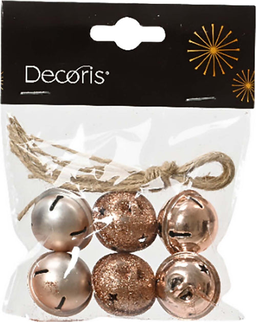 Palline per Albero di  Natale con campanella glitterata, in ferro, decorazione da 3 x 3 x 2,5 cm Casa e cucina/Decorazioni per interni/Addobbi e decorazioni per ricorrenze/Decorazioni natalizie/Addobbi e decorazioni/Campanelli e campanelli da slitta MagiediNatale.it - Altamura, Commerciovirtuoso.it