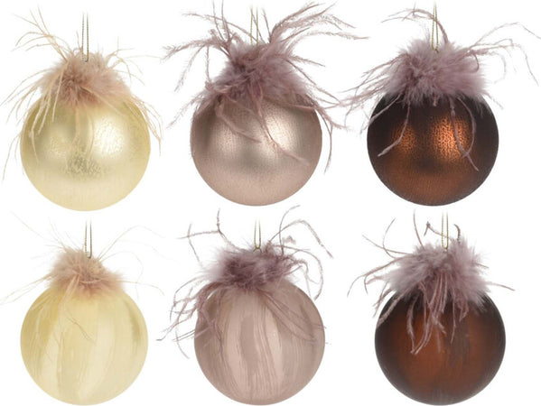 Palline per albero di natale con piume pendaglio decorato Casa e cucina/Decorazioni per interni/Addobbi e decorazioni per ricorrenze/Decorazioni natalizie/Addobbi e decorazioni/Palle e palline MagiediNatale.it - Altamura, Commerciovirtuoso.it