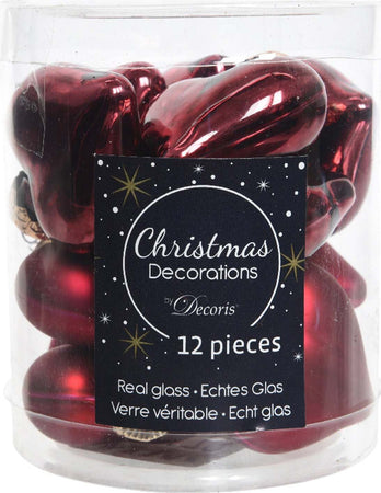 Palline per albero di natale Cuoricini in vetro color Rosso Scuro da 4 cm, tubo da 12 pezzi Casa e cucina/Decorazioni per interni/Addobbi e decorazioni per ricorrenze/Decorazioni natalizie/Addobbi e decorazioni/Palle e palline MagiediNatale.it - Altamura, Commerciovirtuoso.it