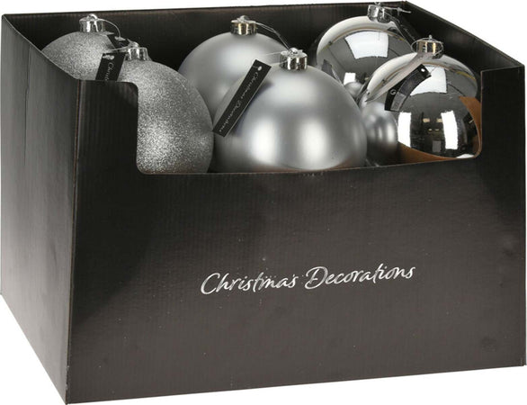 Palline per albero di Natale decorato, in Polipropilene, color Argento, da Ø 14 cm, 12 pezzi Casa e cucina/Decorazioni per interni/Addobbi e decorazioni per ricorrenze/Decorazioni natalizie/Addobbi e decorazioni/Palle e palline MagiediNatale.it - Altamura, Commerciovirtuoso.it