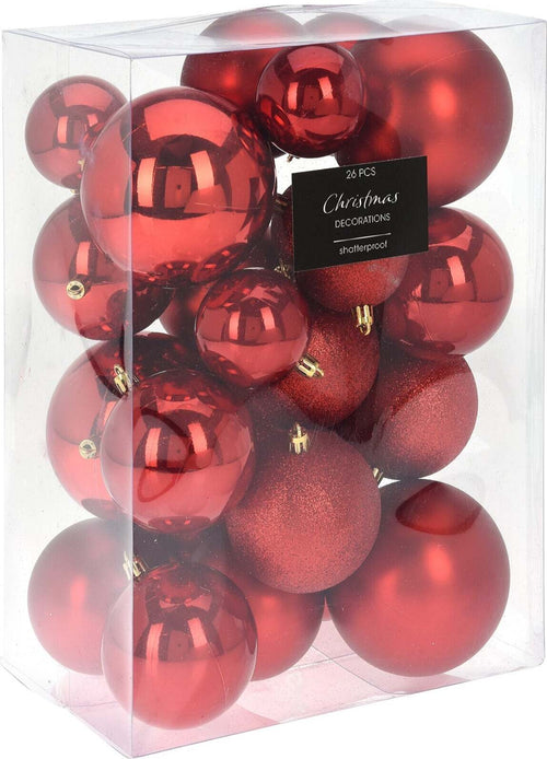 Palline per albero di Natale decorato, in Polipropilene, color Rosso, confezione da 26 Casa e cucina/Decorazioni per interni/Addobbi e decorazioni per ricorrenze/Decorazioni natalizie/Addobbi e decorazioni/Palle e palline MagiediNatale.it - Altamura, Commerciovirtuoso.it