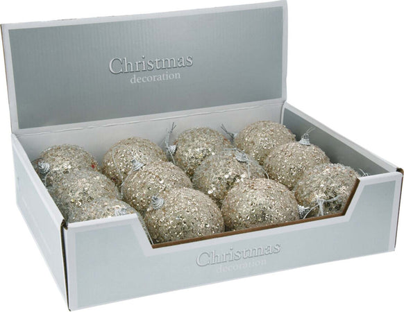 Palline per albero di Natale decorato, in Polistirolo, color Oro con Pailettes, da Ø 8 cm, 12 pezzi Casa e cucina/Decorazioni per interni/Addobbi e decorazioni per ricorrenze/Decorazioni natalizie/Addobbi e decorazioni/Palle e palline MagiediNatale.it - Altamura, Commerciovirtuoso.it