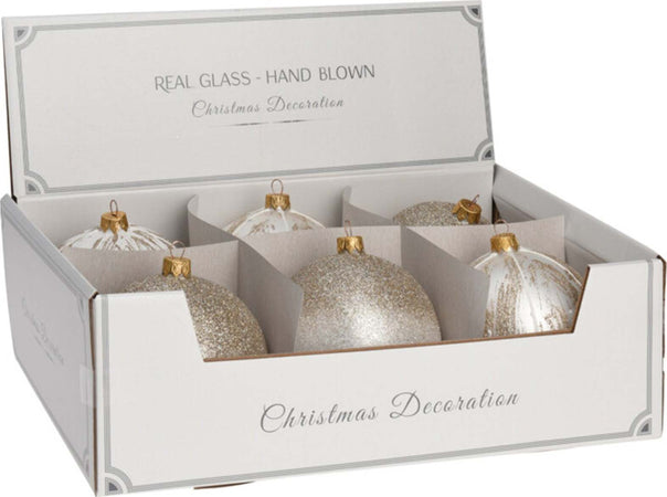 Palline per albero di Natale decorato, in Vetro, Glitterate, da Ø 100 mm, 6 pezzi Casa e cucina/Decorazioni per interni/Addobbi e decorazioni per ricorrenze/Decorazioni natalizie/Addobbi e decorazioni/Palle e palline MagiediNatale.it - Altamura, Commerciovirtuoso.it