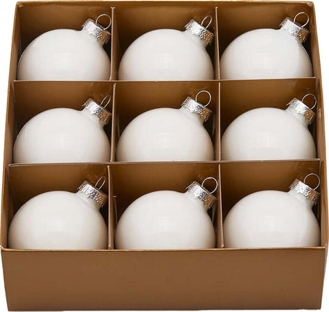 Palline per albero di natale in vetro color Bianco pendaglio decorativo Casa e cucina/Decorazioni per interni/Addobbi e decorazioni per ricorrenze/Decorazioni natalizie/Addobbi e decorazioni/Palle e palline MagiediNatale.it - Altamura, Commerciovirtuoso.it