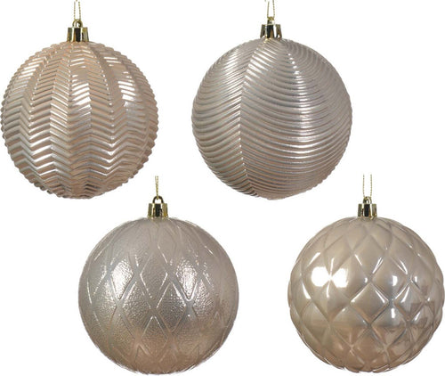 Palline per albero di Natale in vetro color champagne decorate da Ø10 cm Casa e cucina/Decorazioni per interni/Addobbi e decorazioni per ricorrenze/Decorazioni natalizie/Addobbi e decorazioni/Palle e palline MagiediNatale.it - Altamura, Commerciovirtuoso.it