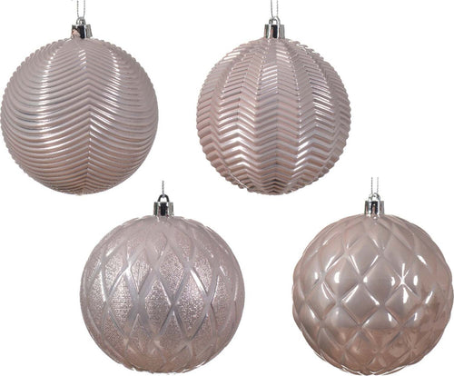 Palline per albero di Natale in vetro color rosa blush decorate da Ø10 cm Casa e cucina/Decorazioni per interni/Addobbi e decorazioni per ricorrenze/Decorazioni natalizie/Addobbi e decorazioni/Palle e palline MagiediNatale.it - Altamura, Commerciovirtuoso.it