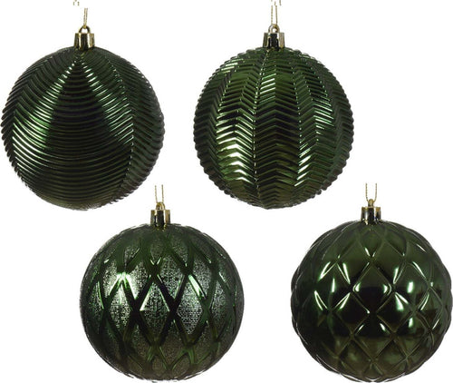 Palline per albero di Natale in vetro color verde pino decorate da Ø10 cm Casa e cucina/Decorazioni per interni/Addobbi e decorazioni per ricorrenze/Decorazioni natalizie/Addobbi e decorazioni/Palle e palline MagiediNatale.it - Altamura, Commerciovirtuoso.it