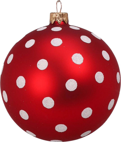 Palline-per-albero-di-Natale,-in-Vetro,-con-decorazioni,-Ø-80-mm,-12-pezzi
