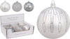 Palline-per-albero-di-Natale,-in-Vetro,-con-glitter-decorativi,-Ø-100-mm,-6-pezzi