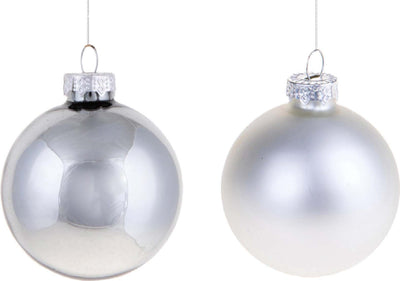 Palline per albero di Natale in vetro decorate color Argento e Bianco lucido e opaco Casa e cucina/Decorazioni per interni/Addobbi e decorazioni per ricorrenze/Decorazioni natalizie/Addobbi e decorazioni/Palle e palline MagiediNatale.it - Altamura, Commerciovirtuoso.it