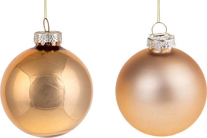 Palline per albero di Natale in vetro decorate color Champagne lucido e opaco Casa e cucina/Decorazioni per interni/Addobbi e decorazioni per ricorrenze/Decorazioni natalizie/Addobbi e decorazioni/Palle e palline MagiediNatale.it - Altamura, Commerciovirtuoso.it