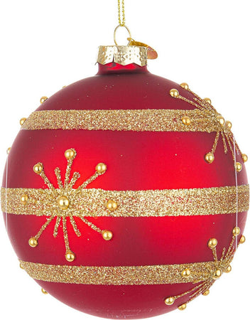 Palline per albero di Natale in vetro decorate color Glimmer Rosso Casa e cucina/Decorazioni per interni/Addobbi e decorazioni per ricorrenze/Decorazioni natalizie/Addobbi e decorazioni/Palle e palline MagiediNatale.it - Altamura, Commerciovirtuoso.it