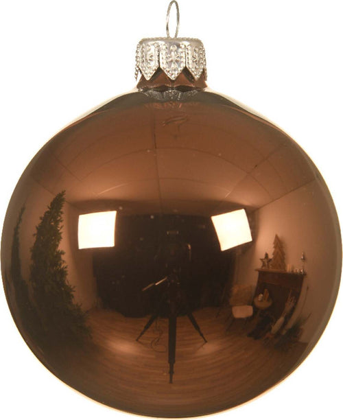 Palline per albero di Natale in vetro decorate color Nocciola lucido Casa e cucina/Decorazioni per interni/Addobbi e decorazioni per ricorrenze/Decorazioni natalizie/Addobbi e decorazioni/Palle e palline MagiediNatale.it - Altamura, Commerciovirtuoso.it