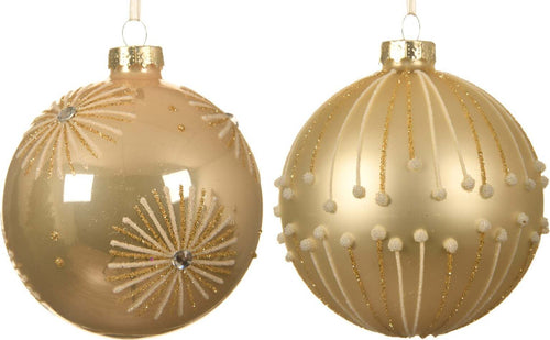 Palline per albero di Natale in vetro decorate color Oro da 8 cm, confezione da 3 pezzi Casa e cucina/Decorazioni per interni/Addobbi e decorazioni per ricorrenze/Decorazioni natalizie/Addobbi e decorazioni/Palle e palline MagiediNatale.it - Altamura, Commerciovirtuoso.it