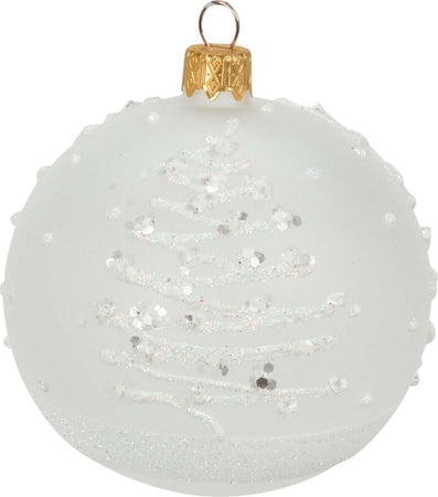 Palline per albero di Natale in vetro decorate con glitter color Bianco Casa e cucina/Decorazioni per interni/Addobbi e decorazioni per ricorrenze/Decorazioni natalizie/Addobbi e decorazioni/Palle e palline MagiediNatale.it - Altamura, Commerciovirtuoso.it