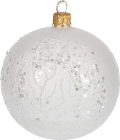 Palline per albero di Natale in vetro decorate con glitter color Bianco Casa e cucina/Decorazioni per interni/Addobbi e decorazioni per ricorrenze/Decorazioni natalizie/Addobbi e decorazioni/Palle e palline MagiediNatale.it - Altamura, Commerciovirtuoso.it