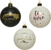 Palline per albero di Natale in vetro decorate con Scritte da 10 cm, confezione 3 pezzi Casa e cucina/Decorazioni per interni/Addobbi e decorazioni per ricorrenze/Decorazioni natalizie/Addobbi e decorazioni/Palle e palline MagiediNatale.it - Altamura, Commerciovirtuoso.it
