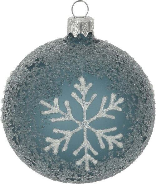 Palline per albero di Natale in vetro decorate da Ø10 cm con fiocchi di neve Casa e cucina/Decorazioni per interni/Addobbi e decorazioni per ricorrenze/Decorazioni natalizie/Addobbi e decorazioni/Palle e palline MagiediNatale.it - Altamura, Commerciovirtuoso.it