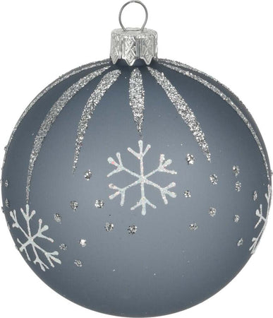 Palline per albero di Natale in vetro decorate da Ø10 cm con fiocchi di neve Casa e cucina/Decorazioni per interni/Addobbi e decorazioni per ricorrenze/Decorazioni natalizie/Addobbi e decorazioni/Palle e palline MagiediNatale.it - Altamura, Commerciovirtuoso.it